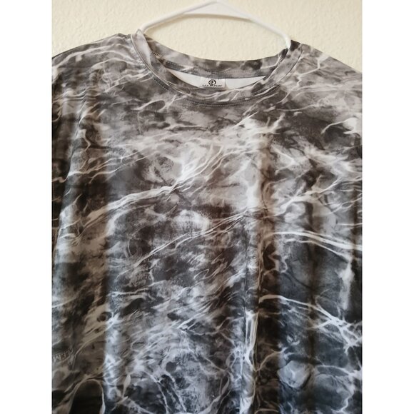 Vapor Apparel Mens Lightweight Long Sleeve Fishing Shirt Large Marble Print - Picture 4 of 14